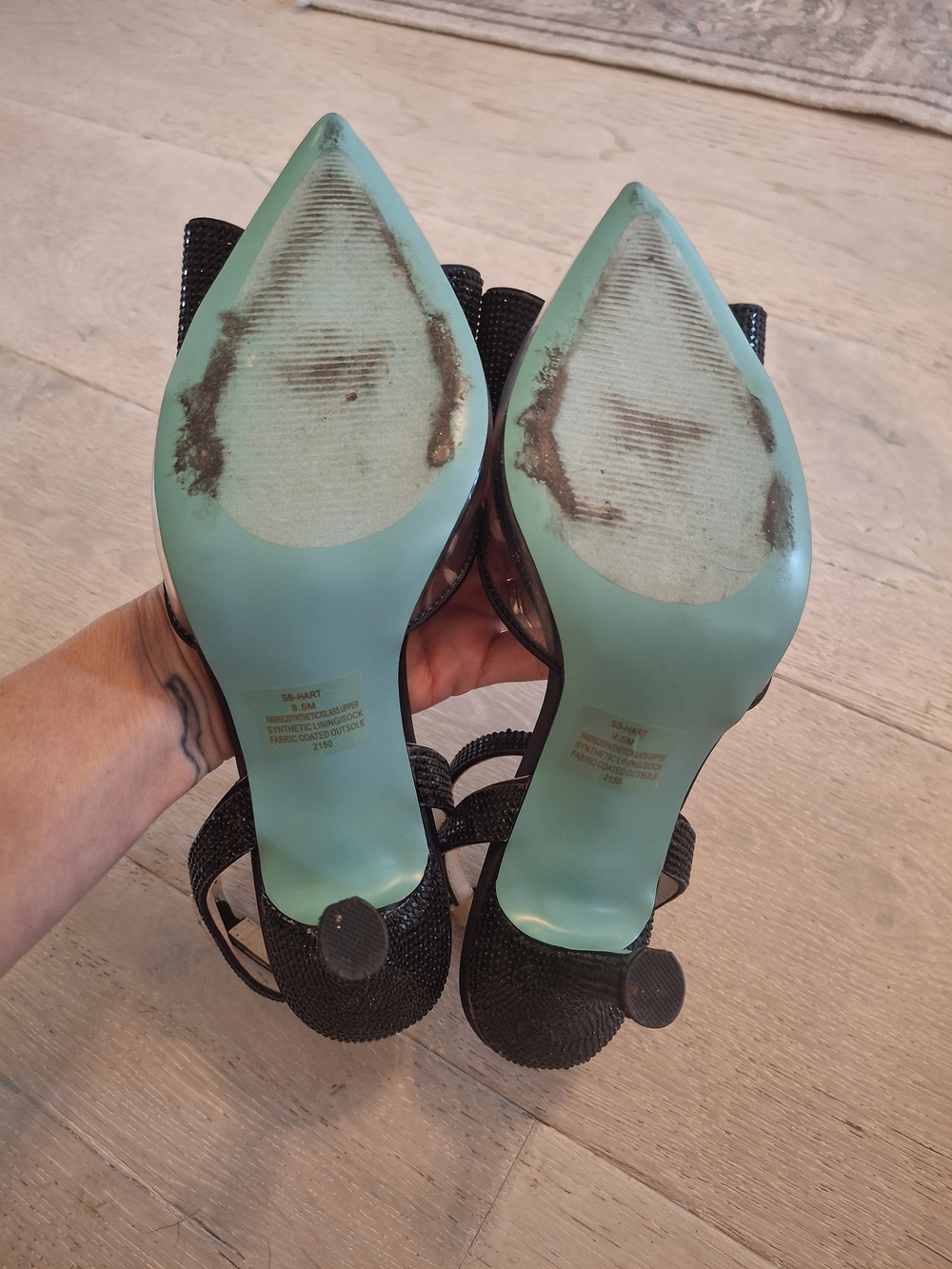 Betsey Johnson Black Bow Ankle-Strap Dress Sandals - Picture 6 of 6
